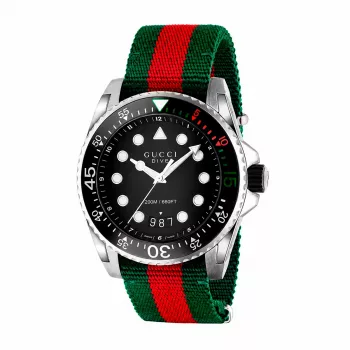 GUCCI vīriešu pulkstenis YA136209A 45mm Šveices kvarcs Nerūsējošais tērauds Gumija Melns