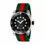 GUCCI vīriešu pulkstenis YA136209A 45mm Šveices kvarcs Nerūsējošais tērauds Gumija Melns