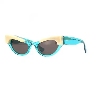GUCCI Sieviešu GG1167S-004 Kaķacs formas saulesbrilles Melns Acetāts Tumši Pelēka Lēca 52/21/140 mm
