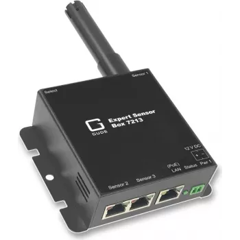 Güde Expert Sensor Box 7213-3 - Tīkla vides uzraudzības ierīce ar temperatūras, mitruma, 2 sensoru portiem, 2 digitālajām ieejām, releja izeju