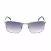 GUESS GF00018-6008C Vīriešu taisnstūra saulesbrilles - Melns rāmis, pelēkas tonētas lēcas, UV400