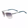 GUESS GF00018-6008C Vīriešu taisnstūra saulesbrilles - Melns rāmis, pelēkas tonētas lēcas, UV400