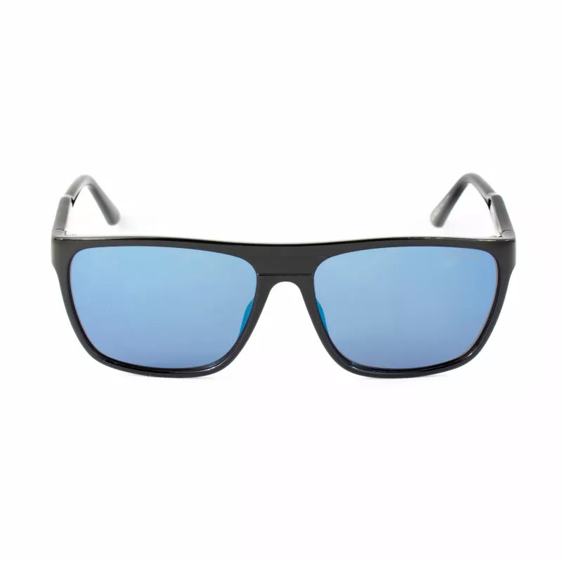 GUESS GF00048-5901C Vīriešu taisnstūra saulesbrilles - Melns rāmis, Pelēkas lēcas