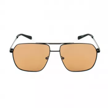 GUESS GF00060-6001E Vīriešu taisnstūra saulesbrilles melns dūmu tonis 60/13/140 mm