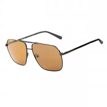 GUESS GF00060-6001E Vīriešu taisnstūra saulesbrilles melns dūmu tonis 60/13/140 mm