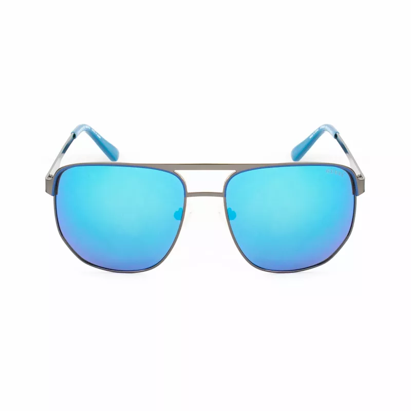 Guess GF00061-6106X Vīriešu saulesbrilles, melns rāmis, pelēkas lēcas, 61 mm
