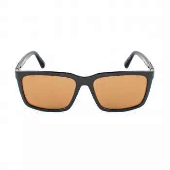 GUESS GF00062-5901E Vīriešu kvadrātveida saulesbrilles - Melns rāmis, Pelēkas lēcas, 59mm