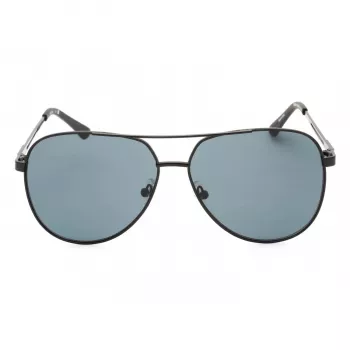 GUESS GF0231-02A Vīriešu taisnstūra saulesbrilles - Melns rāmis, pelēkas lēcas 58mm