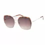 GUESS GF0410-5932F Sieviešu kvadrātveida saulesbrilles - Spīdīgs melns rāmis, dūmu gradienta lēcas, 59 mm