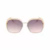 GUESS GF0410-5933F Sieviešu saulesbrilles - Spīdīgs melns rāmis, gradienta dūmu lēcas, 59 mm