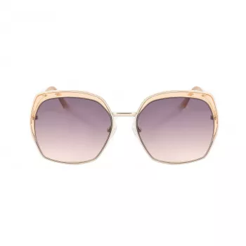 GUESS GF0410-5933F Sieviešu saulesbrilles - Spīdīgs melns rāmis, gradienta dūmu lēcas, 59 mm