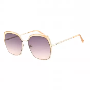 GUESS GF0410-5933F Sieviešu saulesbrilles - Spīdīgs melns rāmis, gradienta dūmu lēcas, 59 mm