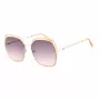 GUESS GF0410-5933F Sieviešu saulesbrilles - Spīdīgs melns rāmis, gradienta dūmu lēcas, 59 mm