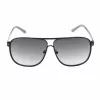 GUESS GF5025S-02B Vīriešu pilotu saulesbrilles - Melns rāmis, dūmu pelēkas lēcas, 61 mm