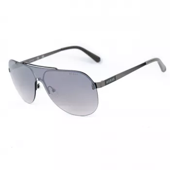 GUESS GF5053-0008F Vīriešu kvadrātveida saulesbrilles - Melns rāmis, dūmu lēcas 58mm