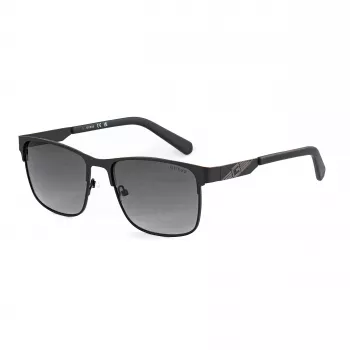 Guess GF5098-5602B Vīriešu kvadrātveida saulesbrilles Black Smoke 56mm