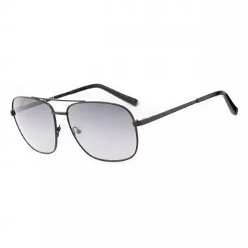 GUESS GG2114S-01B Vīriešu saulesbrilles, melns kvadrātveida rāmis, pelēki gradienta lēcas, 60mm