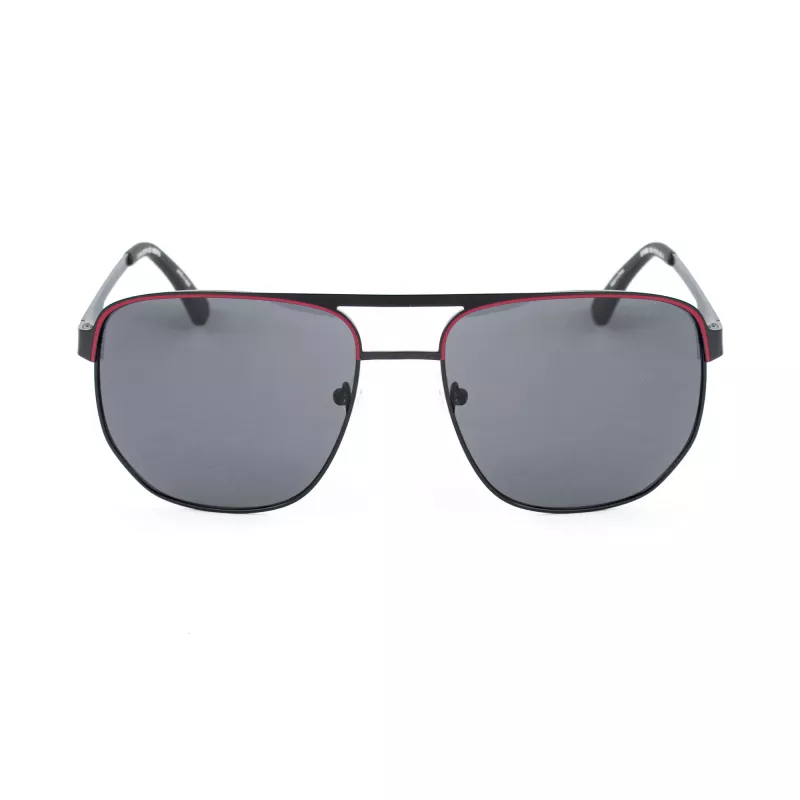 GUESS MAN Saulesbrilles GF00061-6102A Melns Rāmis Pelēkas Lēcas 61mm