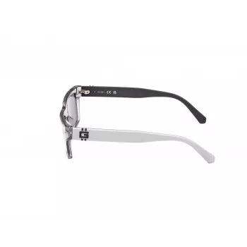 GUESS MAN Saulesbrilles GU00120-5520A Spīdīgs Melns Rāmis Dūmu Spoguļa Lēcas 55/17/145 mm