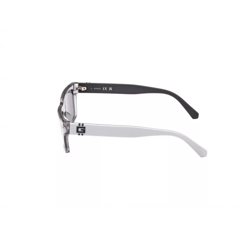 GUESS MAN Saulesbrilles GU00120-5520A Spīdīgs Melns Rāmis Dūmu Spoguļa Lēcas 55/17/145 mm