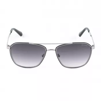 GUESS MAN Saulesbrilles GU00147-5605B Taisnstūra Melns Acetāta Rāmis Pelēkas Polikarbonāta Lēcas 56/16/145 mm UV400