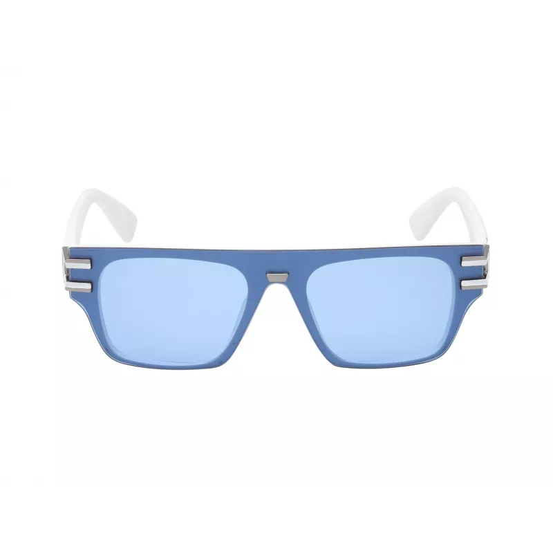 GUESS Vīriešu pilotu saulesbrilles GO00061-0021V Spīdīgi melna dūmu spogulis