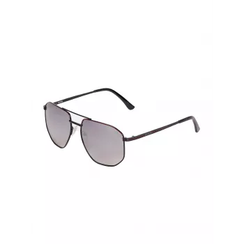 GUESS Vīriešu taisnstūra saulesbrilles GF5122-6001C - Melns rāmis, dūmu lēcas 60mm
