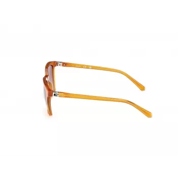 GUESS Vīriešu taisnstūra saulesbrilles GU00170-5344F Havana Brūna 53mm
