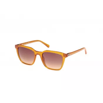 GUESS Vīriešu taisnstūra saulesbrilles GU00170-5344F Havana Brūna 53mm