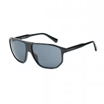 Guess Vīriešu Saulesbrilles GF00010-6101A - Spīdīgs Melns Acetāta Rāmis, Dūmu Lēcas, UV400 Aizsardzība