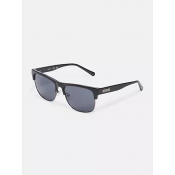 Guess Vīriešu Saulesbrilles GF00023-5601A Melns Kvadrātveida Rāmis Pelēkas Lēcas 56mm