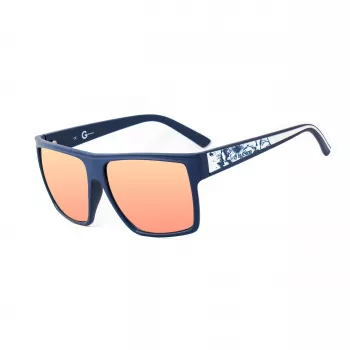 GUESS Vīriešu saulesbrilles GGU2053MBL21F Matēts melns rāmis Dūmu lēcas 58mm