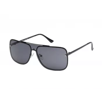 GUESS vīriešu saulesbrilles GO00053-0001A taisnstūra melns rāmis dūmu lēcas 57mm