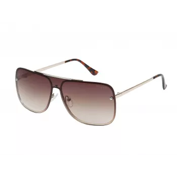 GUESS Vīriešu saulesbrilles GO00053-0032F Matēti melns taisnstūra rāmis Dūmu lēcas