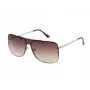 GUESS Vīriešu saulesbrilles GO00053-0032F Matēti melns taisnstūra rāmis Dūmu lēcas