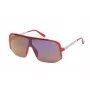 GUESS Vīriešu saulesbrilles GO00054-0066C Kvadrātveida spīdīgi melns rāmis, dūmu lēcas 56mm