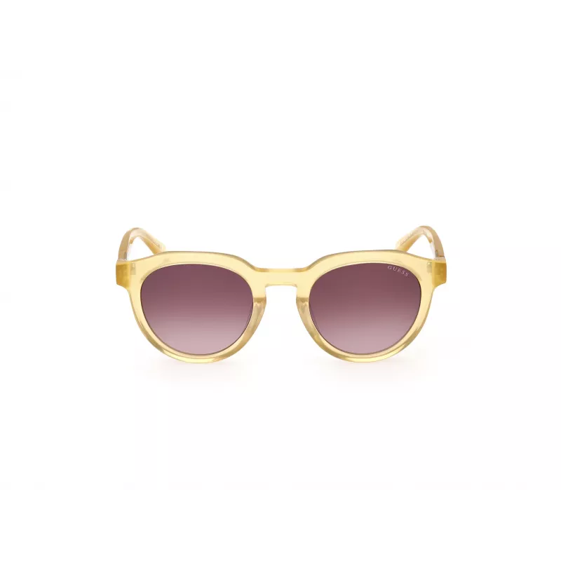 GUESS Vīriešu Saulesbrilles GU00063-5039F Havana Acetāta Kvadrātveida Rāmis Brūnas Lēcas 50mm