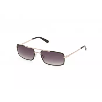 GUESS Vīriešu saulesbrilles GU00168-5897P Melnas Taisnstūra Polarizētas 58mm