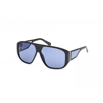 GUESS Unisex Saulesbrilles GU00135-6101V Melns Rāmis Pelēks Gradienta Lēcas 61mm