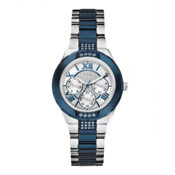 GUESS W0413L1 Sieviešu analogais kvarca pulkstenis 35.5 mm Nerūsējošais tērauds Sudrabs