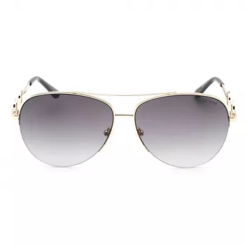 GUESS Sieviešu Butterfly Cat Eye Saulesbrilles GF6171-32B Spīdīgi Melns Dūmu Gradients 60 mm