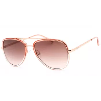 GUESS Sieviešu tauriņveida saulesbrilles GF0417-72B - Spīdīgi rozā rāmis, gradienta brūnas lēcas, UV400