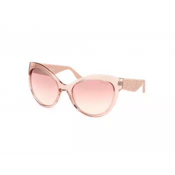 GUESS sieviešu tauriņstila saulesbrilles GU00130-6157U, havana ietvars ar brūnām lēcām