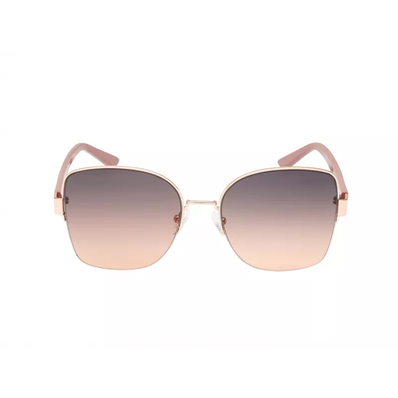 GUESS Women's GF00052-5928B Sunglasses Havana Square Frame Brown Gradient Lens 59mm