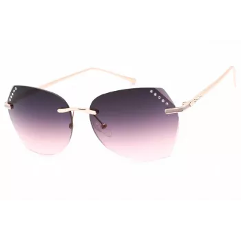 GUESS sieviešu GF0384-28T brūnas bruņurupuča tauriņa saulesbrilles, brūnas gradienta lēcas, 61mm