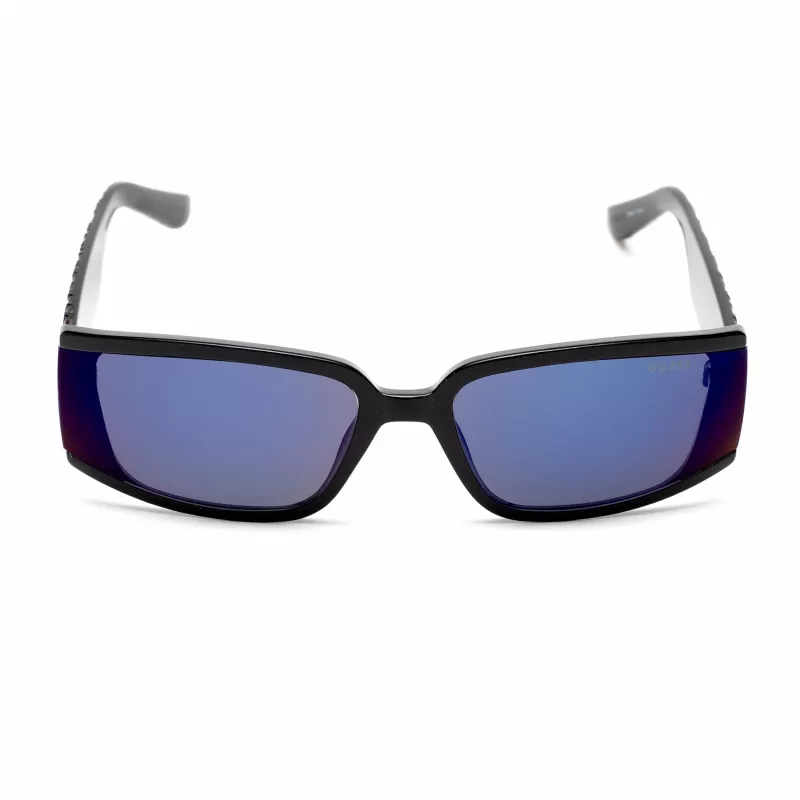 GUESS sieviešu GF5127-6501C lielizmēra kvadrātveida saulesbrilles, melns rāmis ar dūmu gradienta lēcām