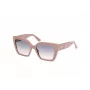 GUESS sieviešu GU00162-5557W kvadrātveida acetāta saulesbrilles, Havana rāmis, brūnas gradienta lēcas, 55 mm