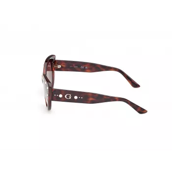 Guess Women's GU00163-5452F Butterfly Saulesbrilles, Havana Acetate Frame, Brown Gradient Lens, 54/20/140 mm