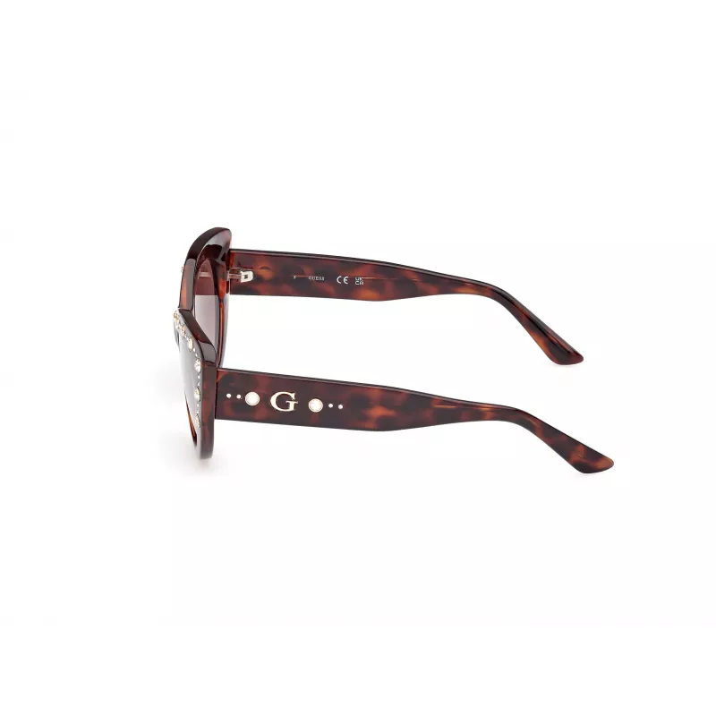 Guess Women's GU00163-5452F Butterfly Saulesbrilles, Havana Acetate Frame, Brown Gradient Lens, 54/20/140 mm