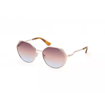 GUESS sieviešu GU7842S5833F lielizmēra kvadrātveida saulesbrilles, Havana rāmis, brūnas gradienta lēcas, 58mm